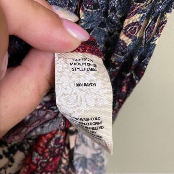 𝅺SOFT surroundings Sz XSm macelo maxi dress bohemian - Picture 5 of 6